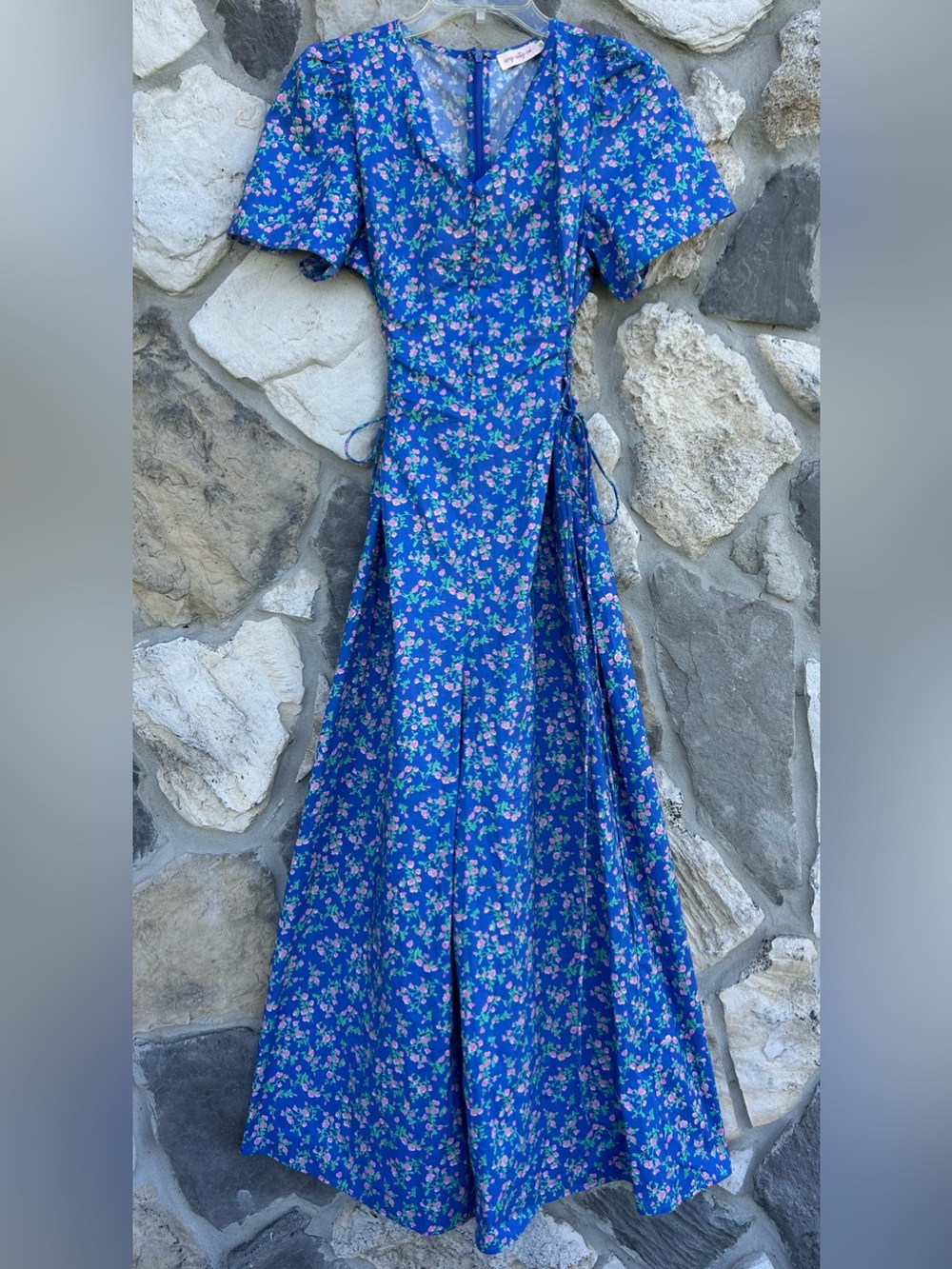 Ivy City Co Allie Wide Leg Jumpsuit Size 10 Ditsy Floral Beachy Brunch Cottage